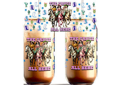 The Gangs All Here 16oz Glass Cup Wrap (glass cup not included)