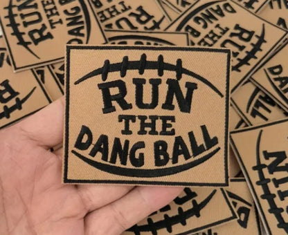 Run the Dang Ball Iron on Patch