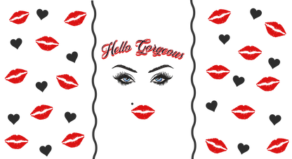 Hello Gorgeous 16oz UVDTF Glass Cup Wrap Decal (glass cup not included)