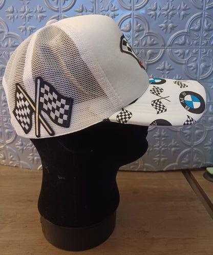 BMW Truckers Hat in Light Blue or White