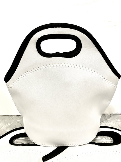 2ct Blank Neoprene Double Sided Sublimation Lunch Bags 11.8x11.8x6.3