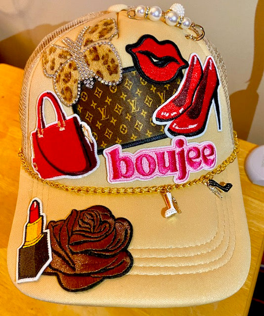 Fashionista Truckers Hat in Beige