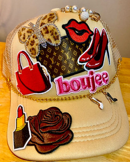Fashionista Truckers Hat in Beige