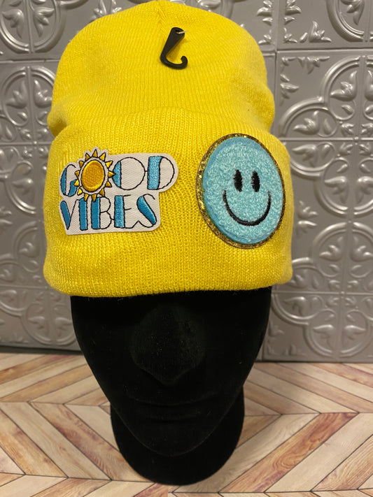 Good Vibes, Fitted Knit Cap