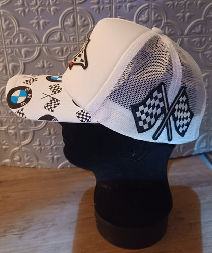 BMW Truckers Hat in Light Blue or White