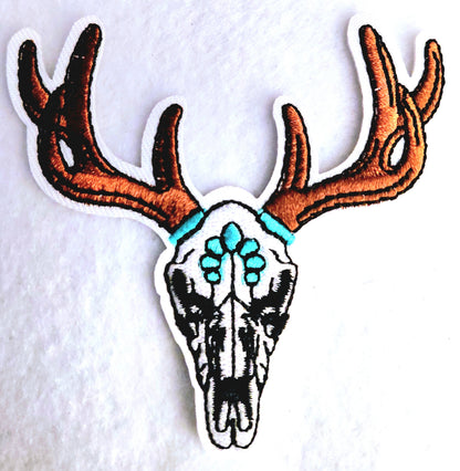 Bull Head Skull Iron on Patch 3ct Variety pkg