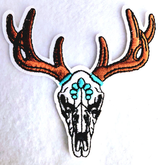 Bull Head Skull Iron on Patch 3ct Variety pkg
