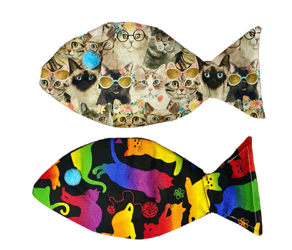 Handmade 2pc Cat Crinkle Toy Sprayed w/ Cat Nip