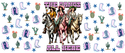 The Gangs All Here 16oz Glass Cup Wrap (glass cup not included)