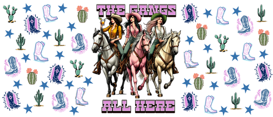 The Gangs All Here 16oz Glass Cup Wrap (glass cup not included)