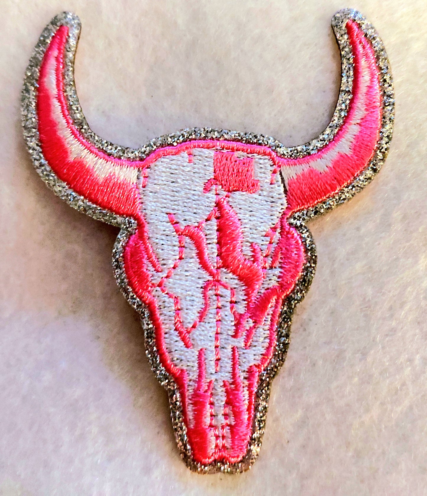 Bull Head Skull Iron on Patch 3ct Variety pkg