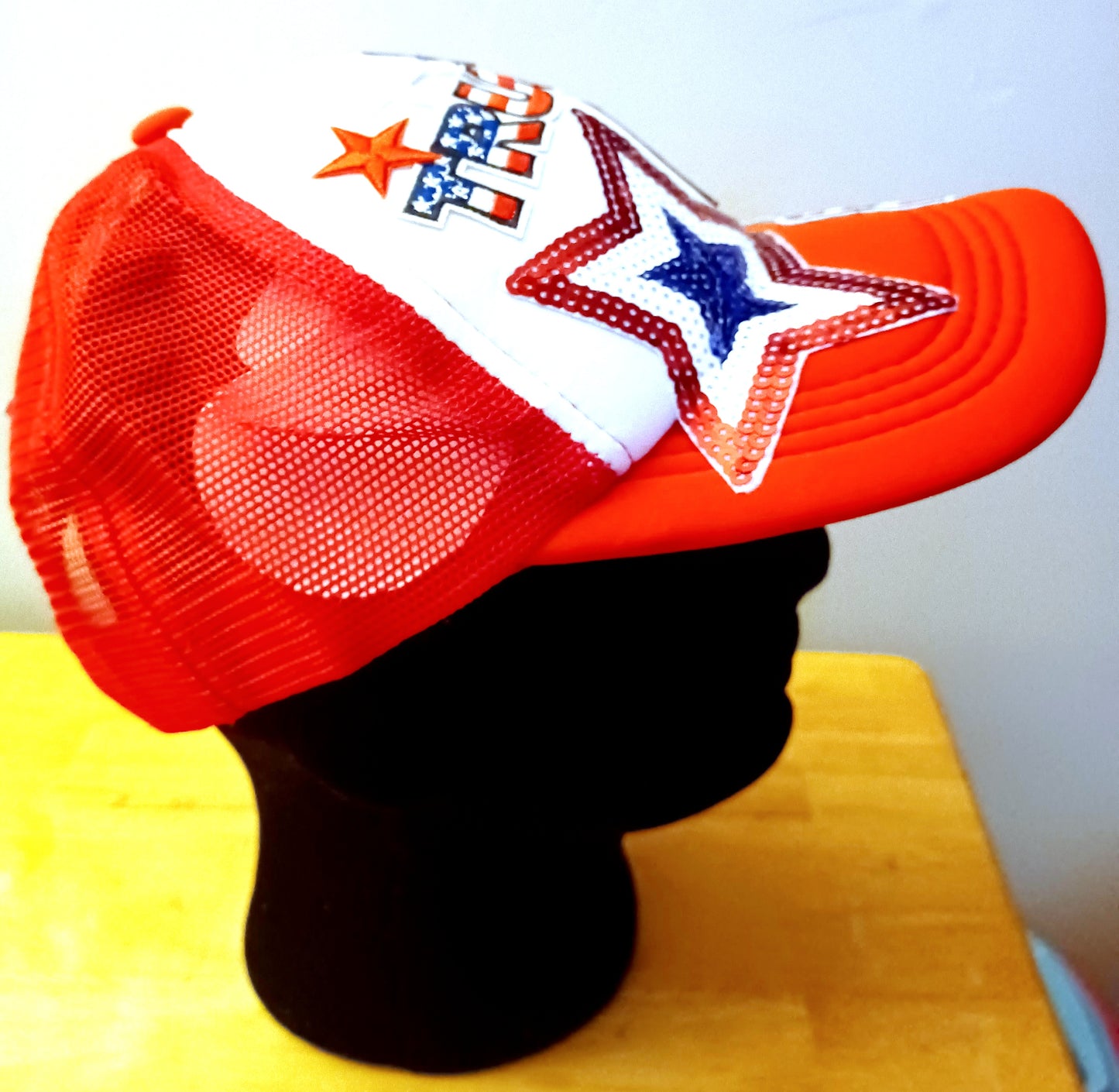 Trump Take America Back, Truckers Hat in Red & White