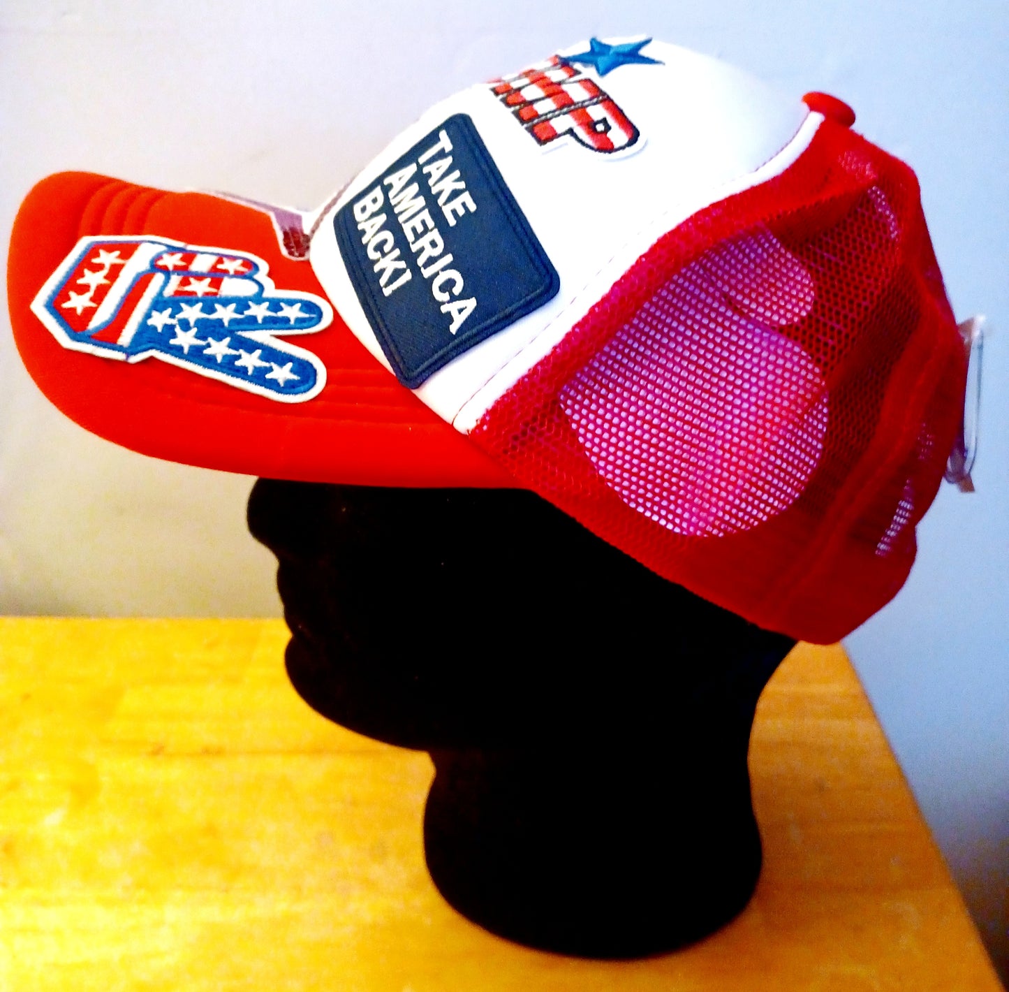 Trump Take America Back, Truckers Hat in Red & White