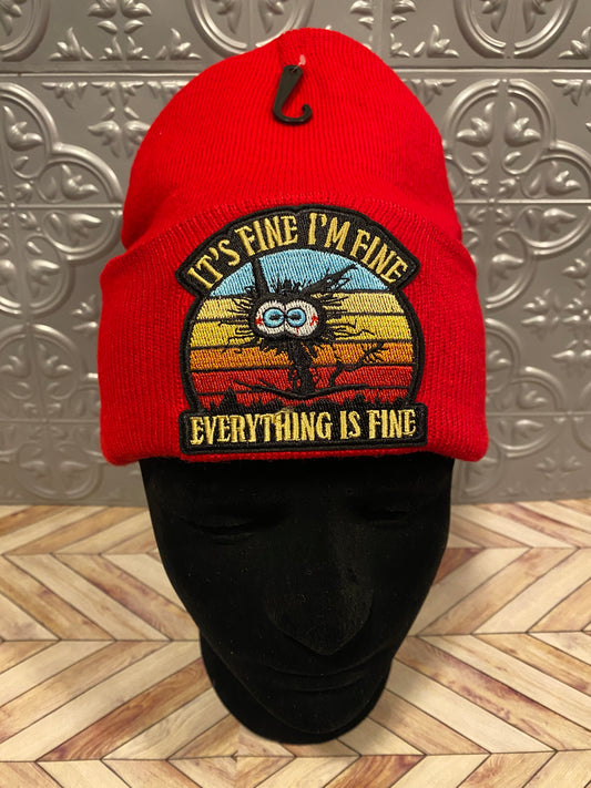 It’s Fine, I’m Fine, Everything is Fine, Fitted Knit Cap