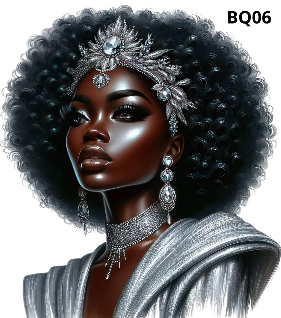 Black Queens 3.75in x 5.00in Sublimation Transfers 4 ct.