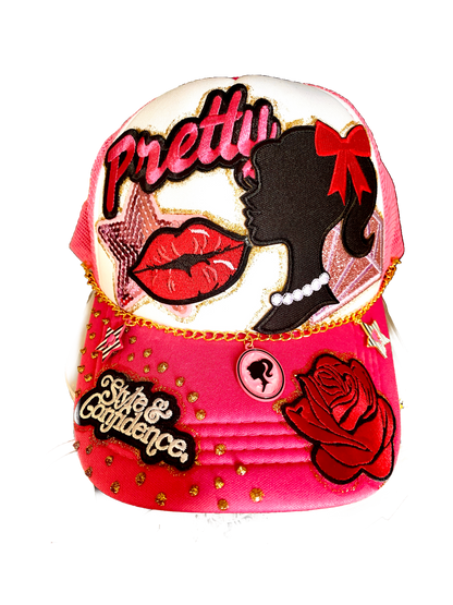 Black Ponytail Barbie Style Iron on Patch