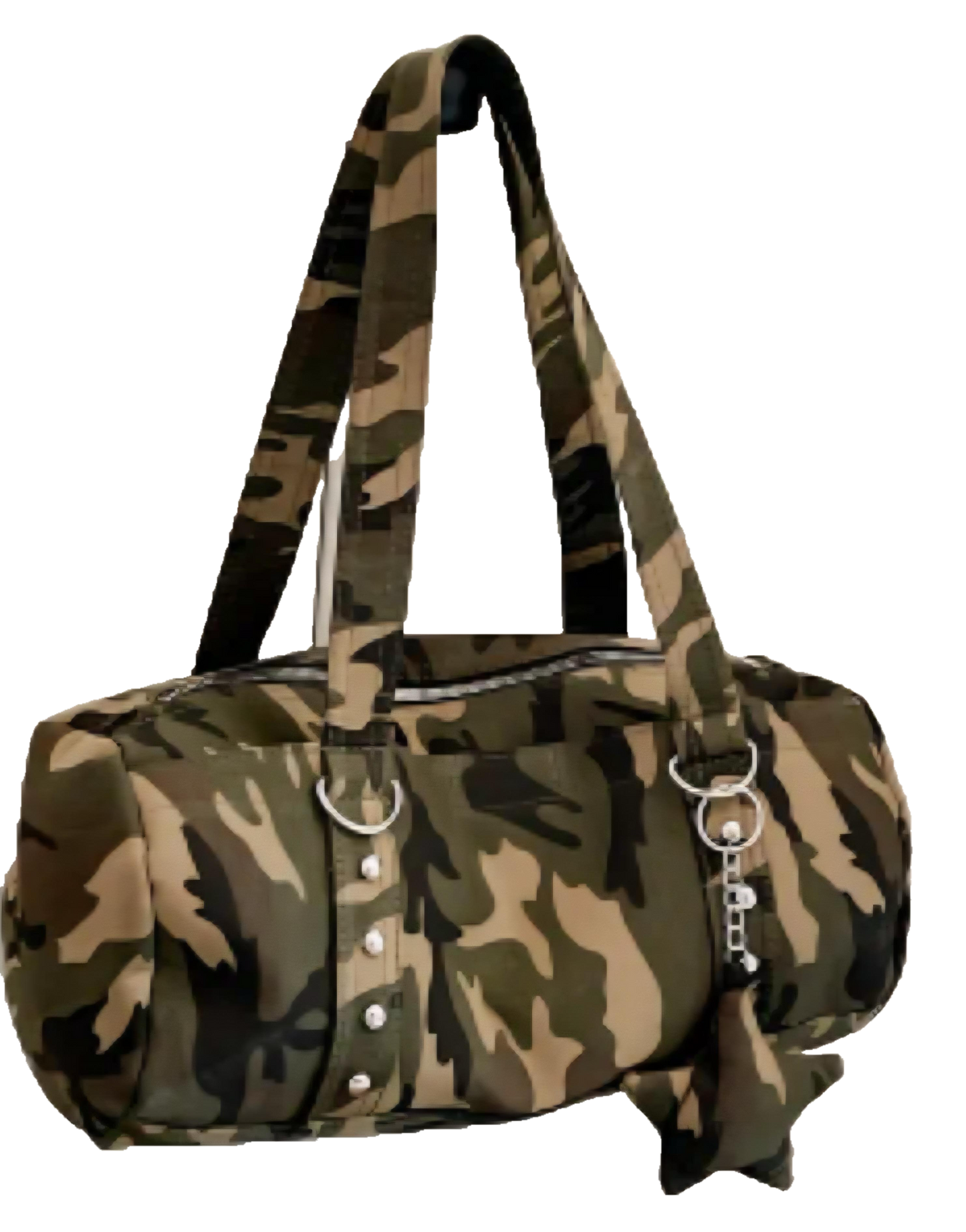 Hand Decorated Camouflage Duffle Style Betty Boop Designed Purse