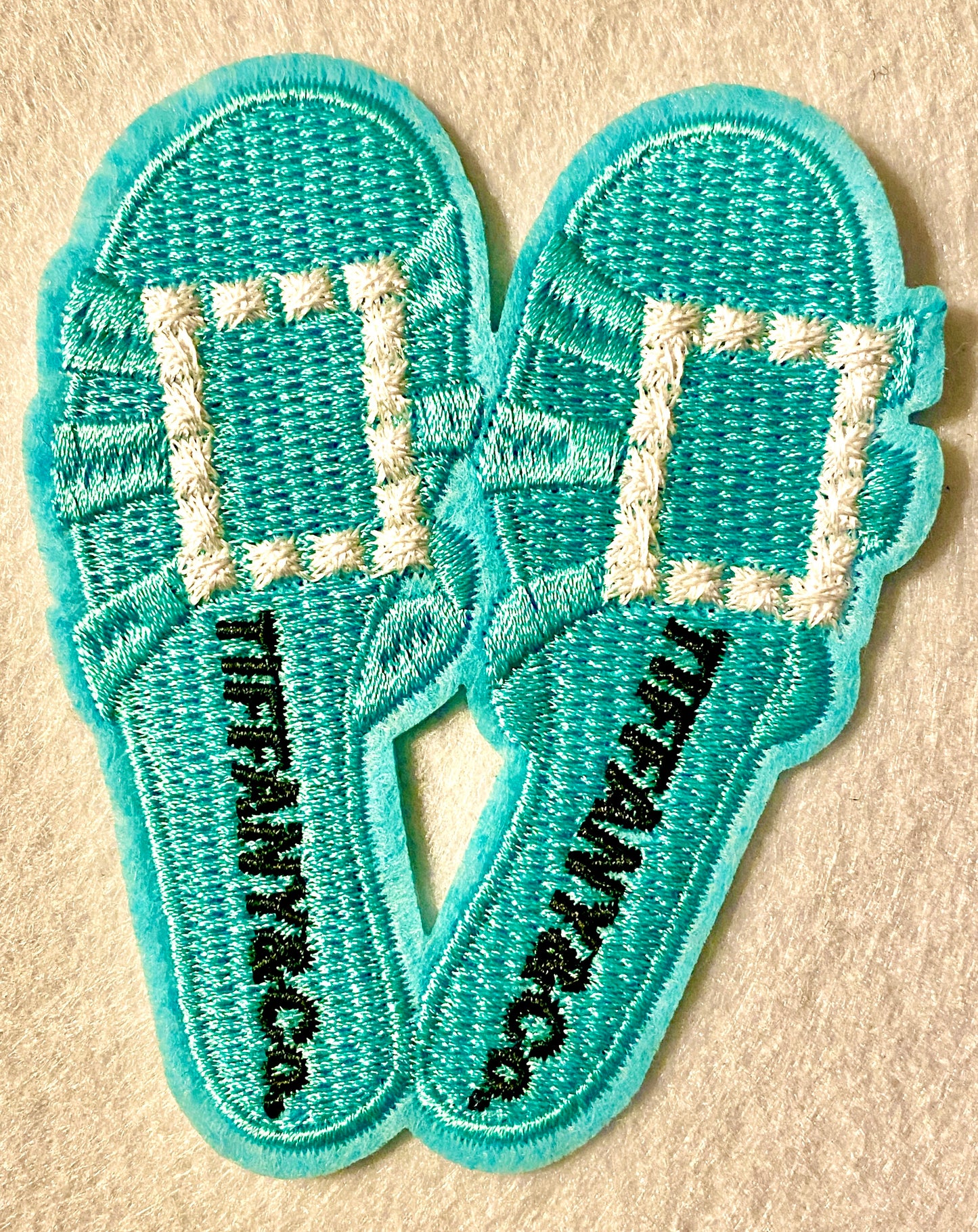 Tiffany Blue Slides 3pc Iron on Patch Set