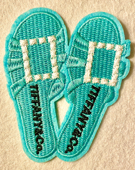 Tiffany Blue Slides 3pc Iron on Patch Set