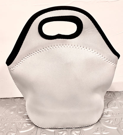 2ct Blank Neoprene Double Sided Sublimation Lunch Bags 11.8x11.8x6.3