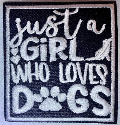 Girls Who Love Dogs Iron on  Patches
