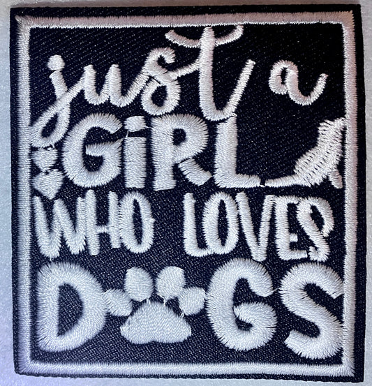 Girls Who Love Dogs Iron on  Patches