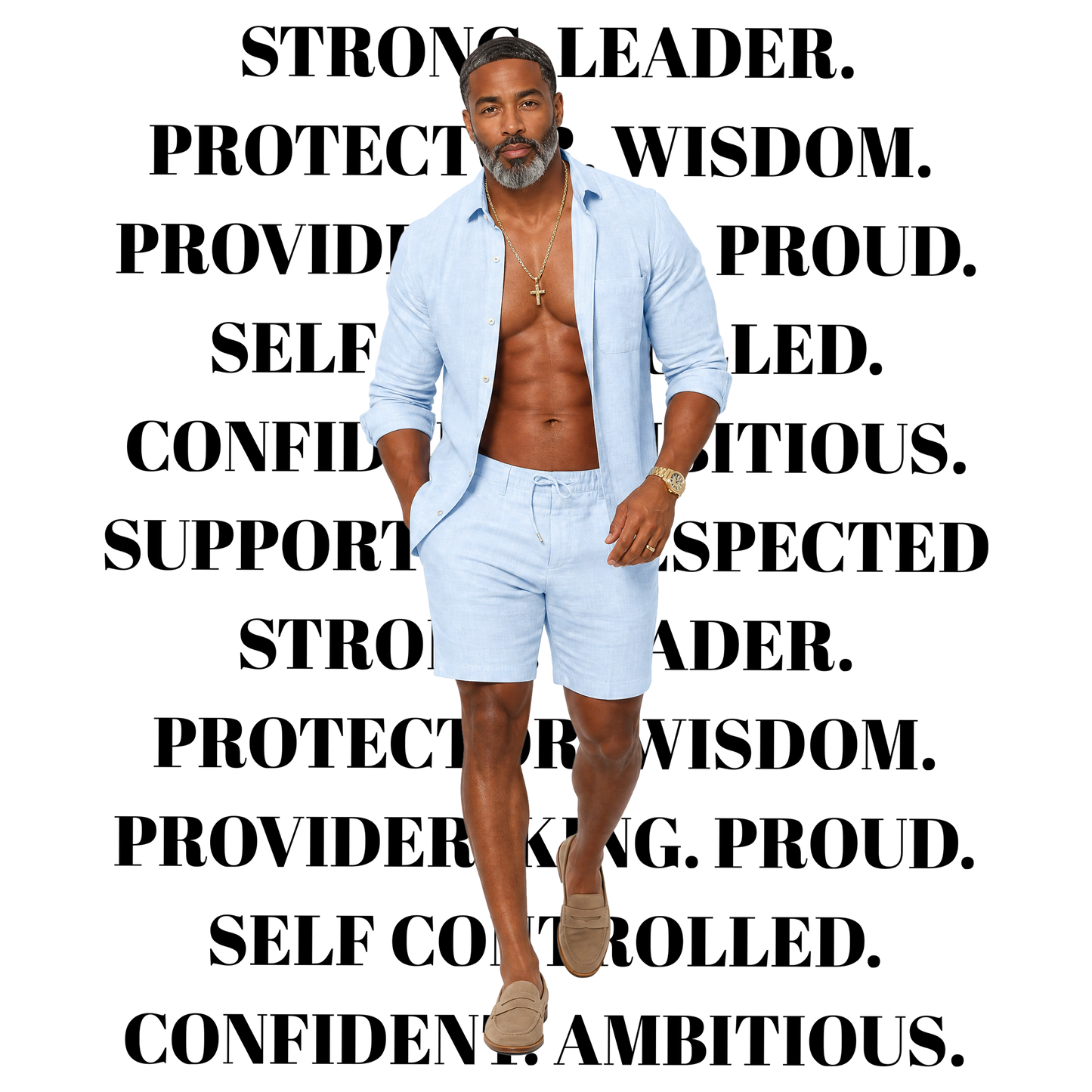 Good Looking Men w/ Words of Affirmation Pre-Sized Sublimation Transfer Print Variety