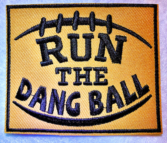 Run the Dang Ball Iron on Patch