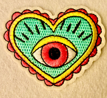 Love Eye Iron on Patch