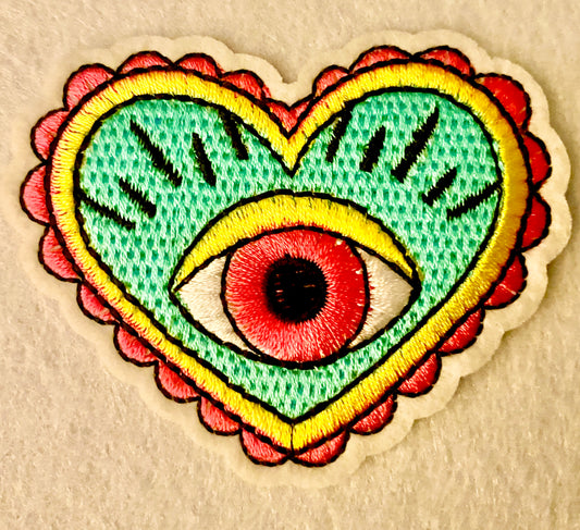 Love Eye Iron on Patch