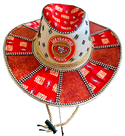 San Francisco 49ners Decorated Cowboy Hat
