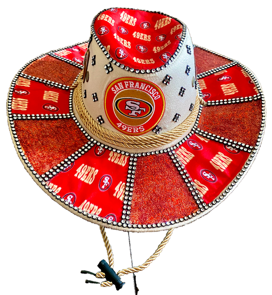 San Francisco 49ners Decorated Cowboy Hat