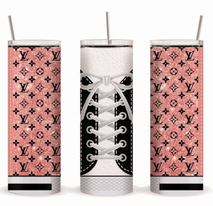 Luxury Shoe Design 20oz Straight Tumbler Sublimation Prints 2ct