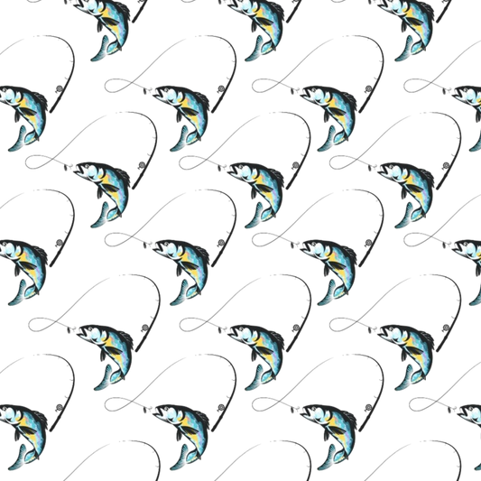 Fish & Reel Sports Pattern Digital Art Product