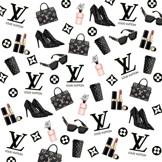 Black LV Pattern Digital Artwork Product