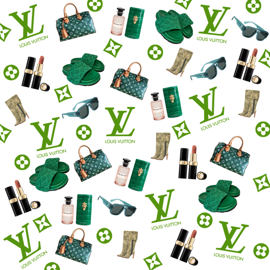 Green LV Pattern Digital Art Product