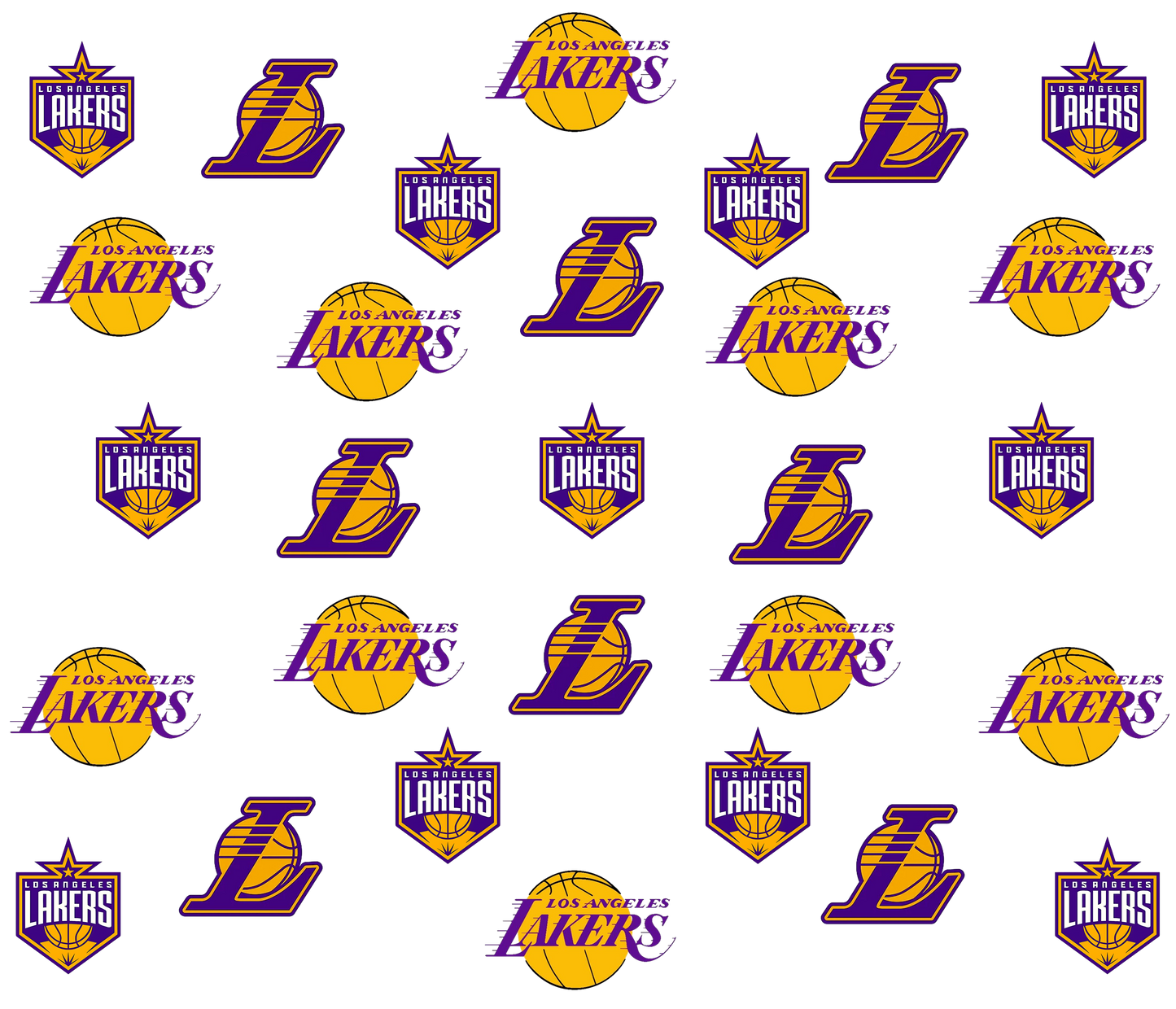 Lakers Basketball Sports Pattern Digital Art Product