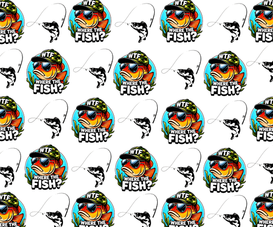 Where The Fish & Reel Pattern Digital Art Product