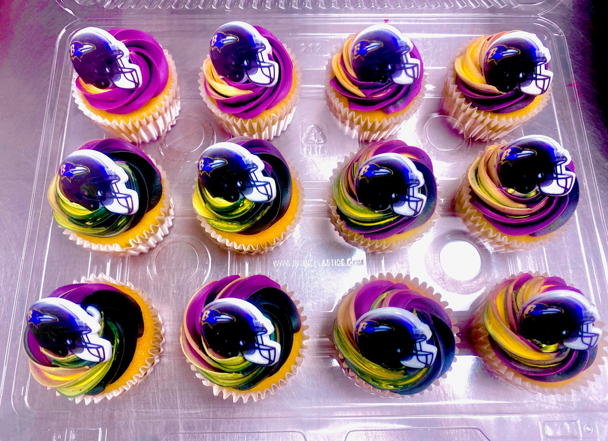 Baltimore Ravens Cup Cake Rings 24ct