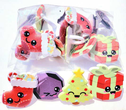 Christmas Cuties Cupcake Ring Decorations 24ct
