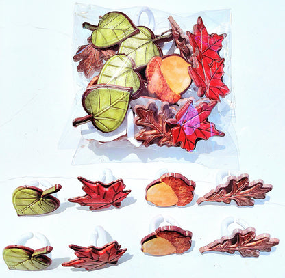 Fall Leaf Assorted Cupcake Ring Decorations 24ct