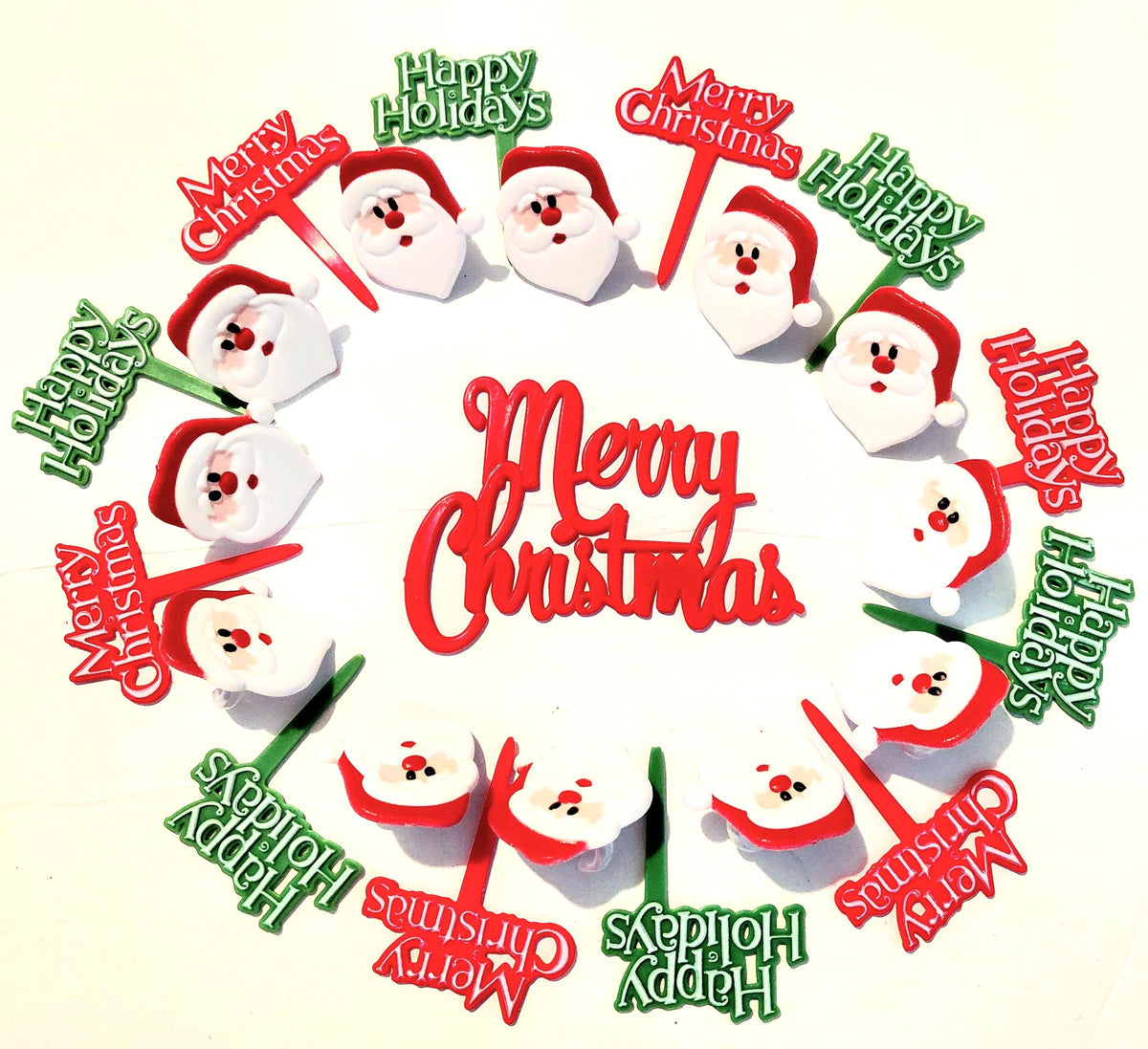 Season Greetings Cupcake & Cake Layon Decorations 25pc Set