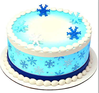 Snow Flake Decoration Cupcake Rings 24ct