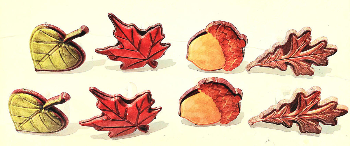 Fall Leaf Assorted Cupcake Ring Decorations 24ct