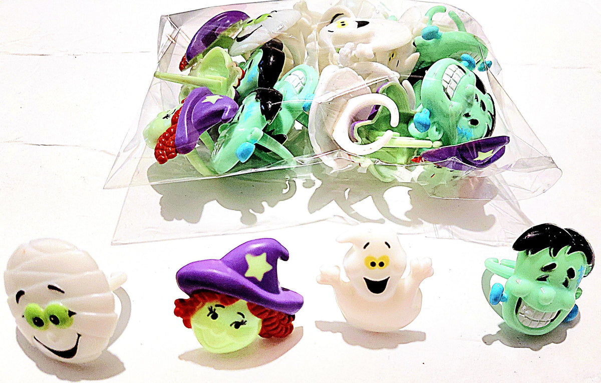 Halloween Cute Monsters Decorations 24ct Cupcake Rings