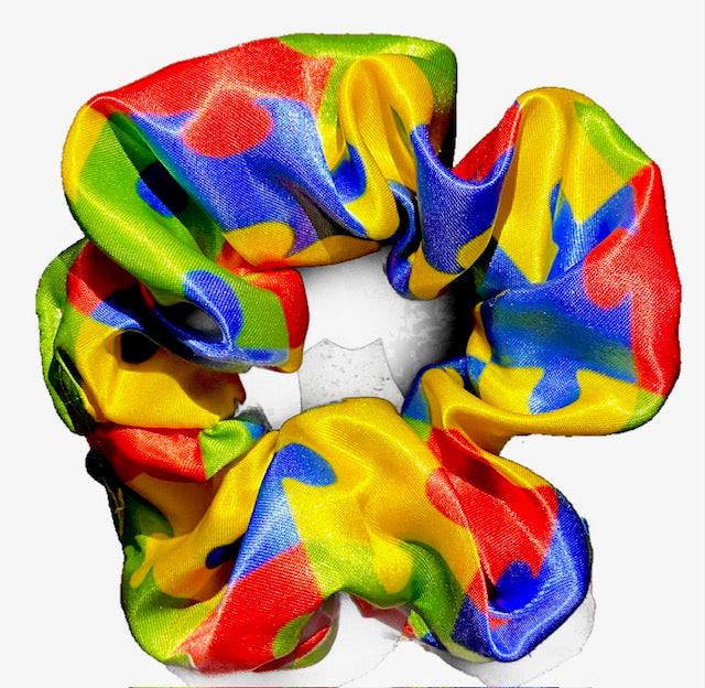 Handmade 2pc Headband & Autism Awareness Scrunchie Set