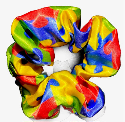 Handmade 2pc Headband & Autism Awareness Scrunchie Set