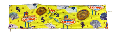 Handmade 2pc Las Vegas Headband & Scrunchie Set w/ Rhinestone Accents